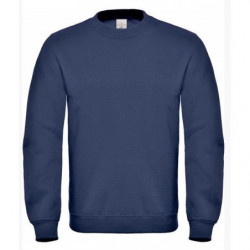 SWEATSHIRT COL ROND BLEU NAVY AVEC INDICATIF BRODÉ