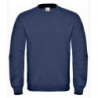 SWEATSHIRT COL ROND BLEU NAVY AVEC INDICATIF BRODÉ